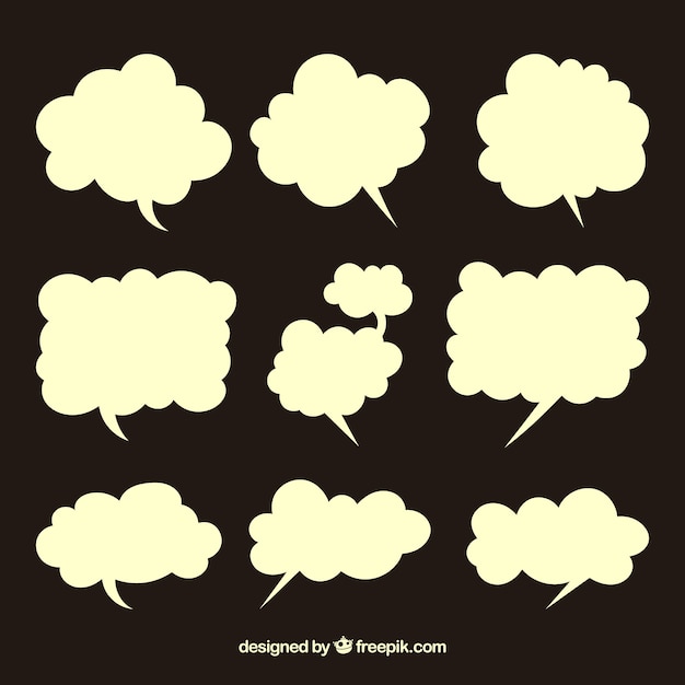 Set of comic speech bubbles