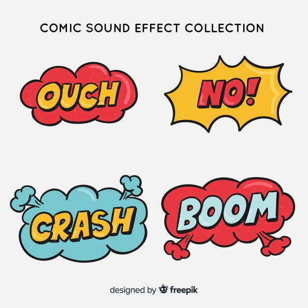 Set of comic speech bubbles