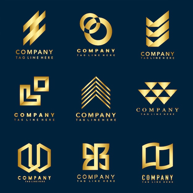 会社ロゴデザインのアイデアベクトルのセット