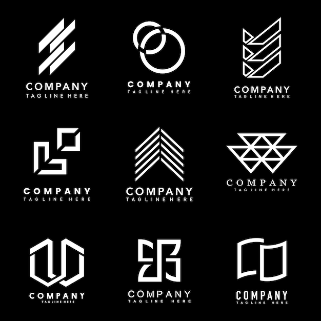 Set of company logo design ideas