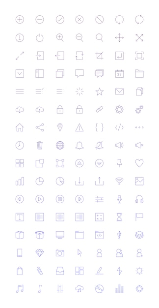 Set of computer icon vectors