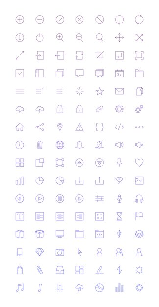 Set of computer icon vectors