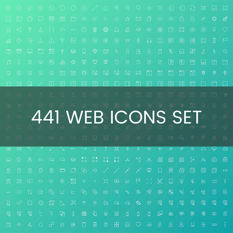 Free Vector set of computer icon vectors
