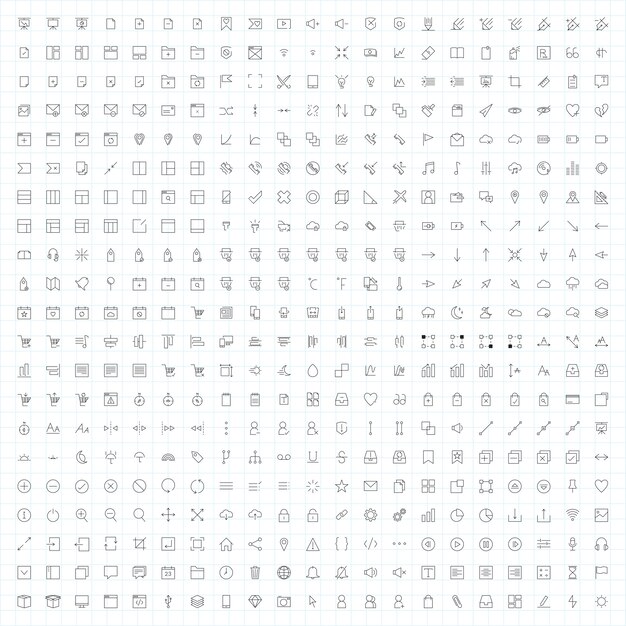 Set of computer icon vectors