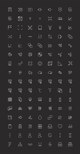 Set of computer icon vectors