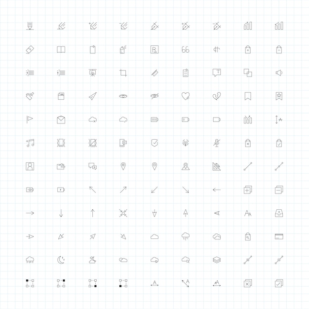 Set of computer icon vectors