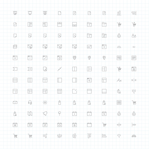 Set of computer icon vectors