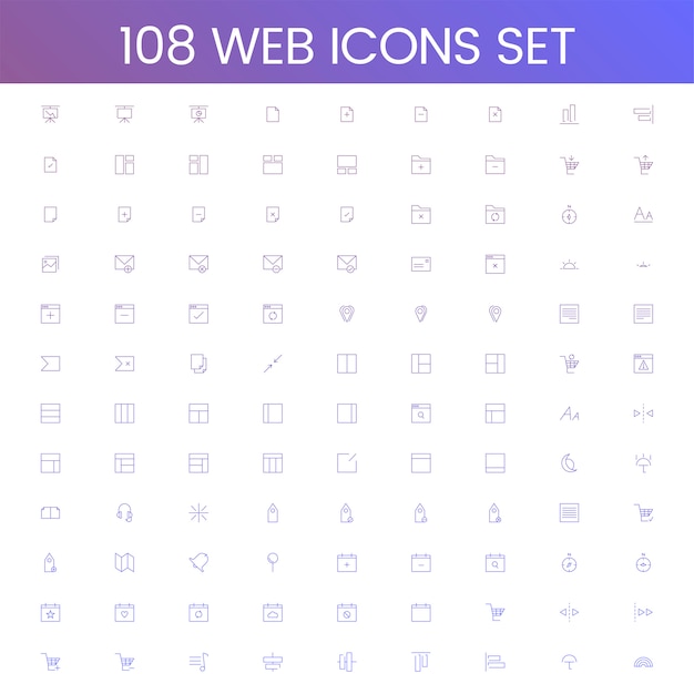 Free Vector set of computer icon vectors