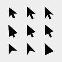 Free vector set of computer mouse pointer element symbol design