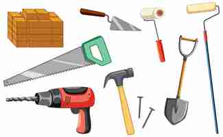 Free vector set of construction site objects