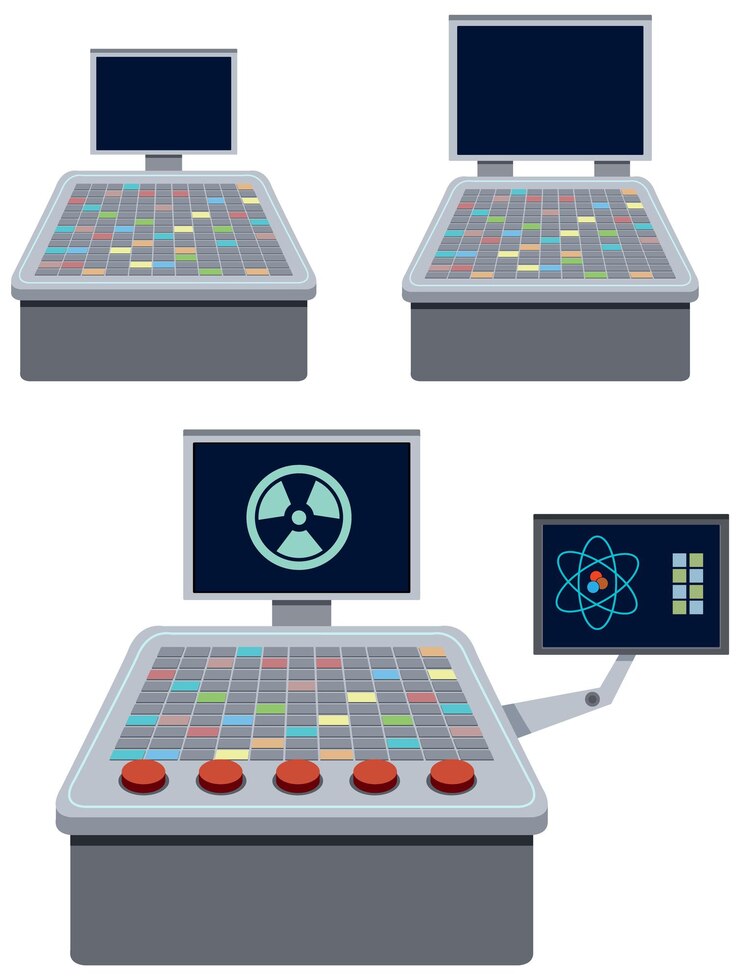 Free Vector set of control panels and monitors