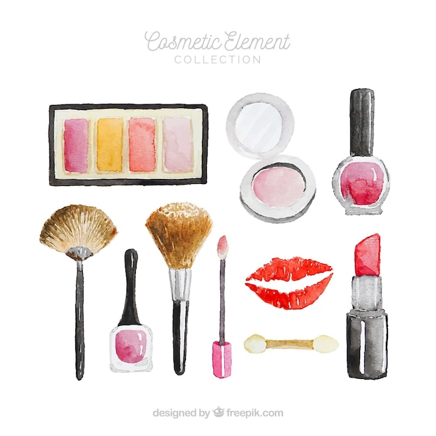 Free vector set of cosmetics