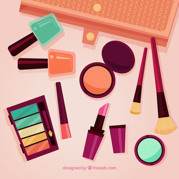 Free vector set of cosmetics