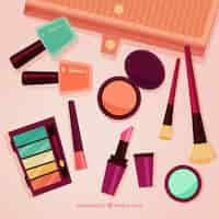 Free vector set of cosmetics