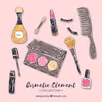 Free vector set of cosmetics