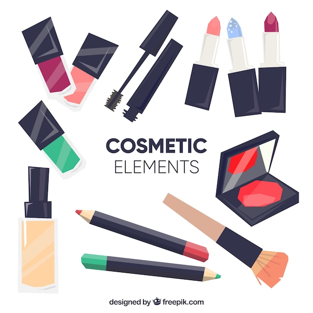 Free vector set of cosmetics