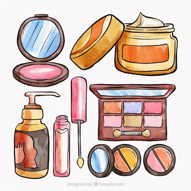 Free vector set of cosmetics