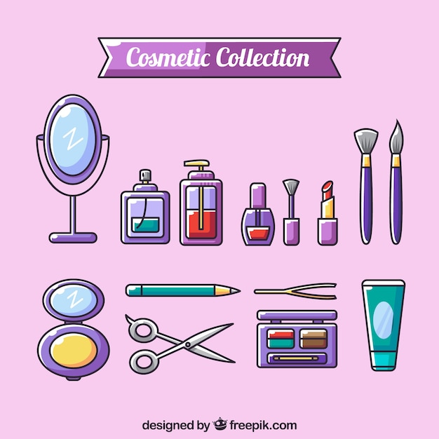 Free vector set of cosmetics