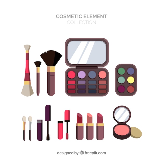 Free vector set of cosmetics