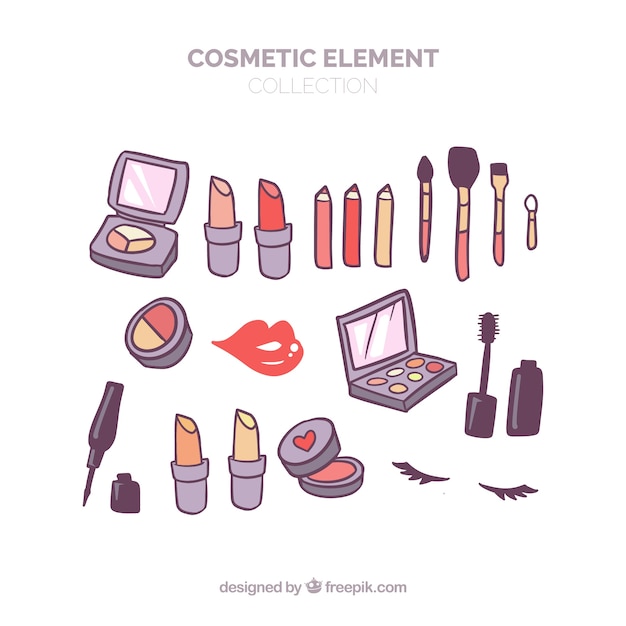 Free vector set of cosmetics