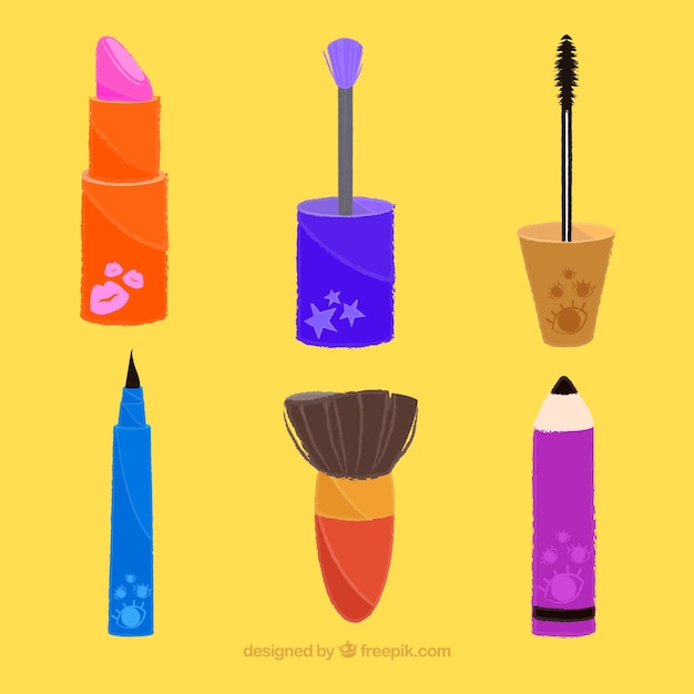 Free vector set of cosmetics