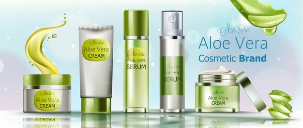 Download Free Vector Realistic Blank Cosmetic Packages Set PSD Mockup Templates