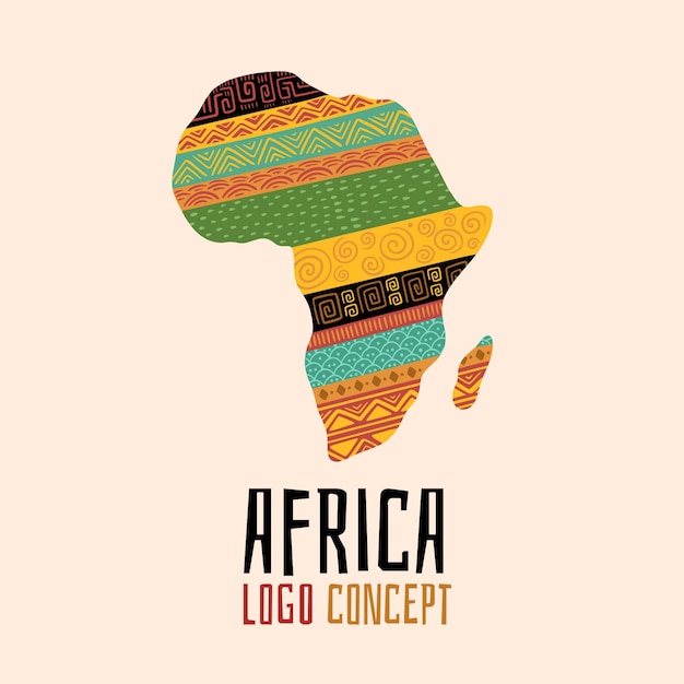 Set of creative africa logo template