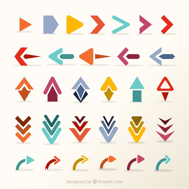 Set of creative arrows