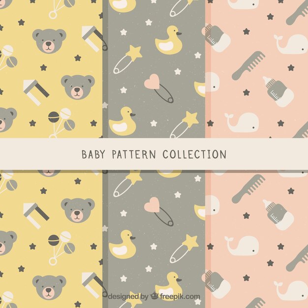 Set of creative baby patterns