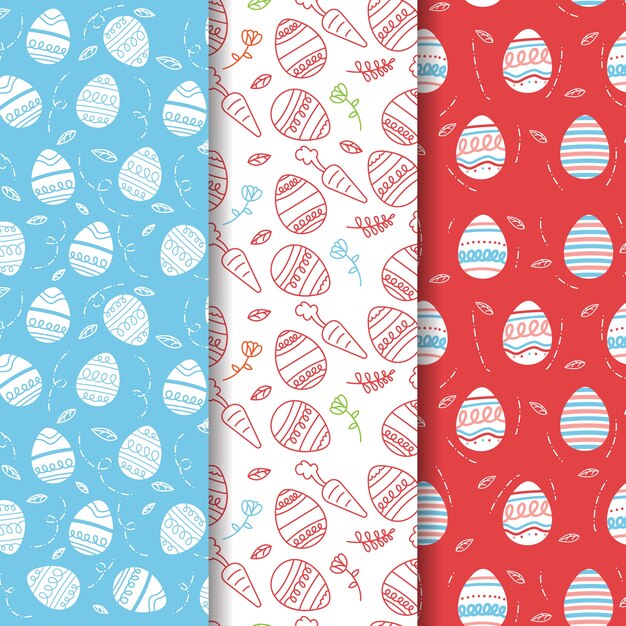 Set of creative easter patterns