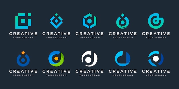 Download Free Set Of Creative Letter D Logo Design Template Logotypes For Business Of Technology Digital Simple Premium Vector Use our free logo maker to create a logo and build your brand. Put your logo on business cards, promotional products, or your website for brand visibility.