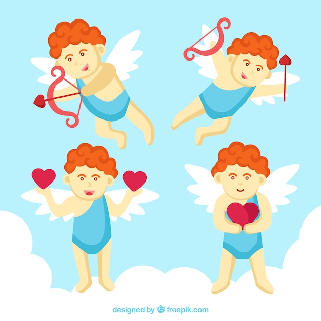 Set of cupid characters