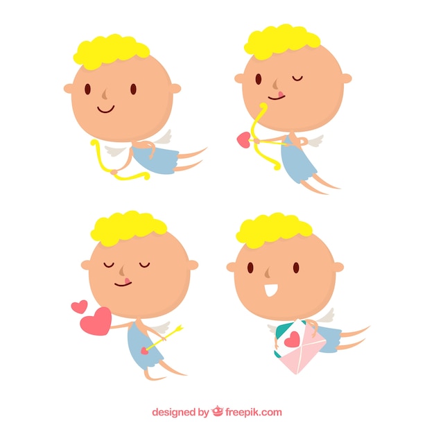Set of cupid characters