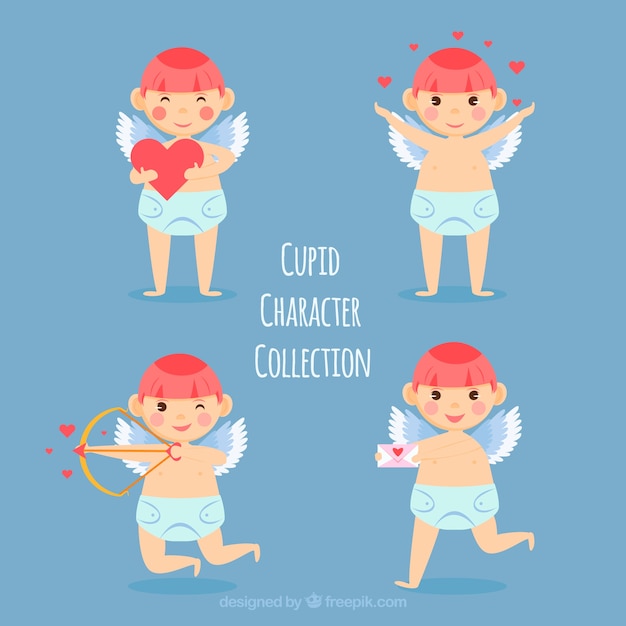 Free vector set of cupid characters