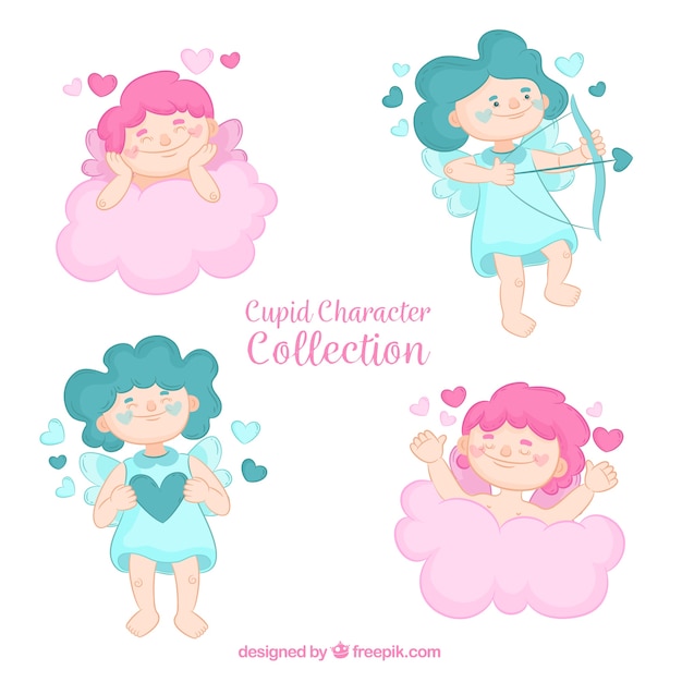 Free vector set of cupid characters