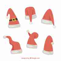 Free vector set of cute christmas hats