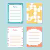 Free vector set of cute scrapbook notes and cards