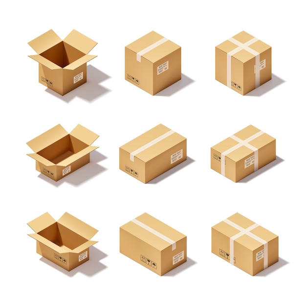 Set de boîtes en carton