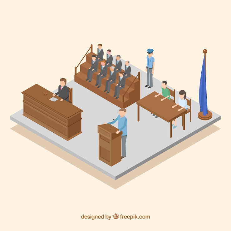 Free Vector set de elementos de derecho y justicia 