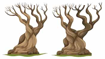 Free vector set of dead tree