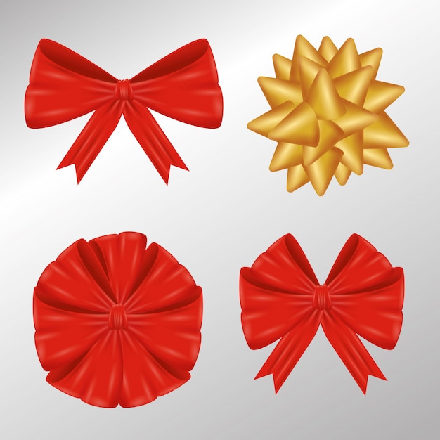 Set of decorative bows