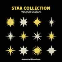 Free vector set of decorative stars