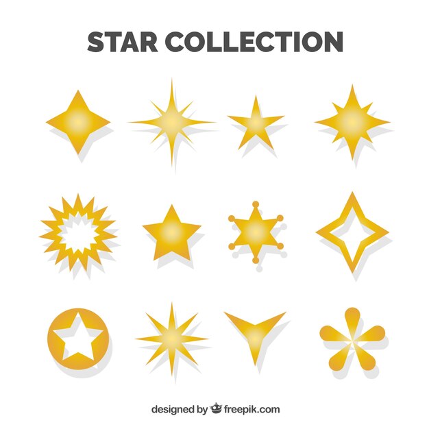 Set of decorative stars