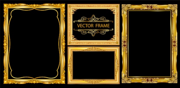 Set of decorative vintage frames  set