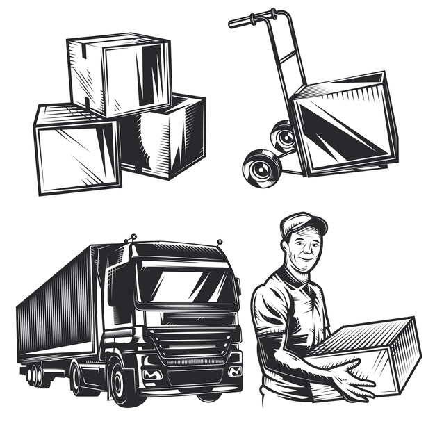Set of delivery elements