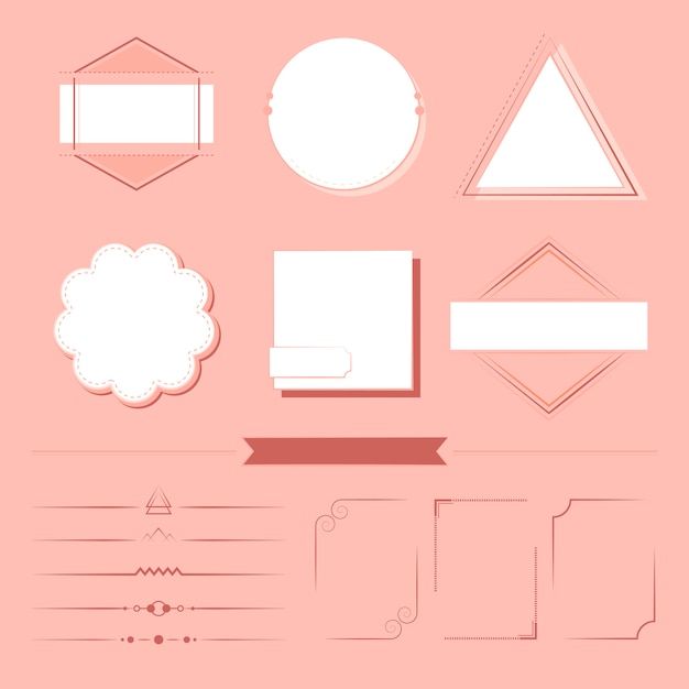 Free vector set of design elements vector