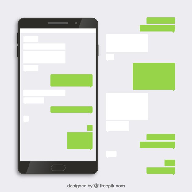 Set of different bubbles chat for messenger app