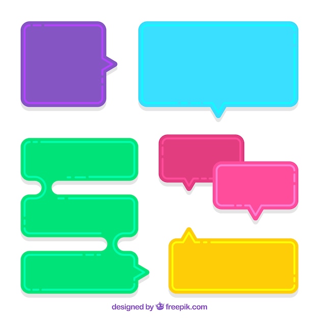 Free vector set of different bubbles chat for messenger app