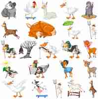 Free vector set of different kids of animals