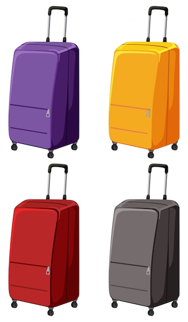 Set of different luggage